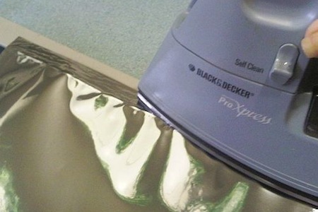 sealing mylar with an iron