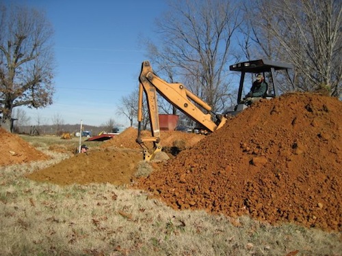 Digging a root cellar