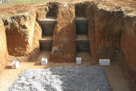 the foundation of our root cellar