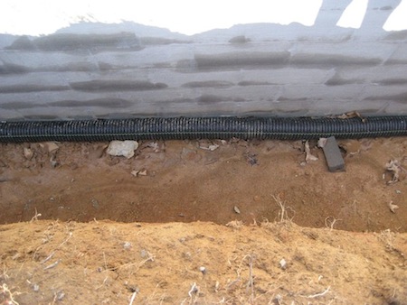 Good drainage for the root cellar