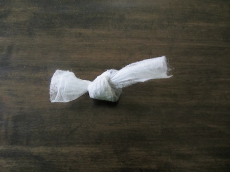 Turning dryer lint into a fire starter, step 3